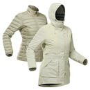 Bild 1 von 3-in-1-Jacke Damen wasserdicht bis -10 °C - Travel 900 Compact beige