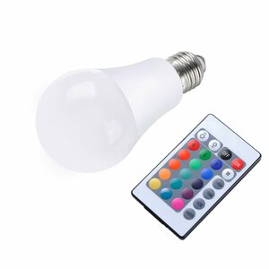 LED-Leuchtmittel EEK: A E27 / 7,5 W (470 lm) Warmweiß und RGB mit Fernbedienung