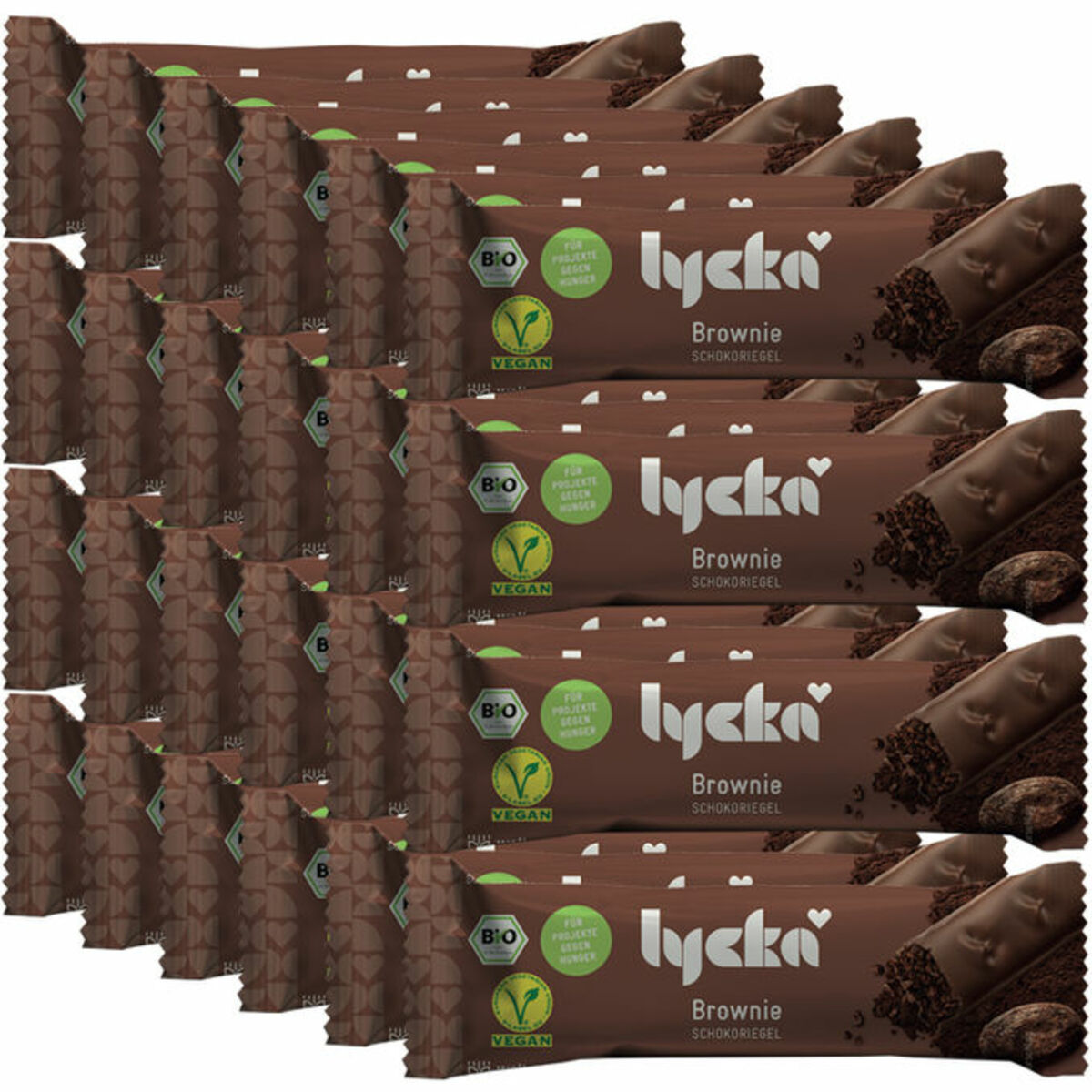 Bild 1 von Lycka BIO Schokoriegel Brownie, 24er Pack