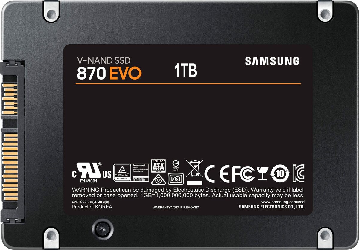 Bild 3 von Samsung 870 EVO interne SSD (1 TB) 2,5" 560 MB/S Lesegeschwindigkeit, 530 MB/S Schreibgeschwindigkeit