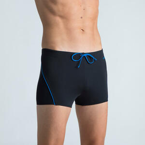 Badehose Boxer Herren - 100 Plus schwarz/blau