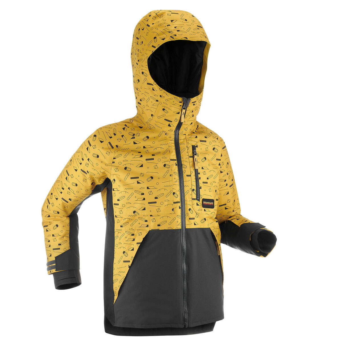 Bild 1 von Snowboardjacke Skijacke Kinder - SNB 500 Grafik gelb