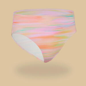 Bikini-Hose Mädchen hoch tailliert 500 BAO BLUR