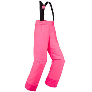 Skihose warm wasserdicht - 100 Kinder neonrosa