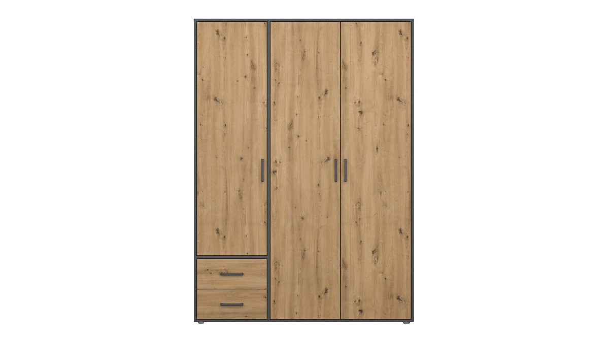 Bild 1 von Kleiderschrank 140 cm Artisan Eiche - grau - VOYAGER