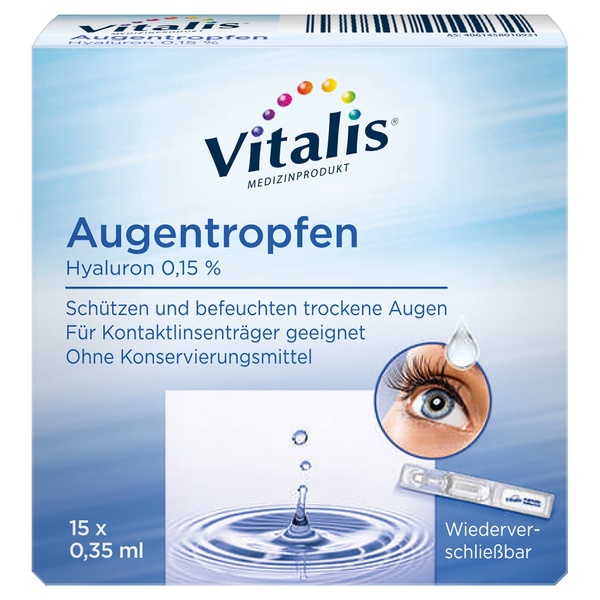 Bild 1 von VITALIS®  Augentropfen Hyaluron 0,15 % 5,25 ml