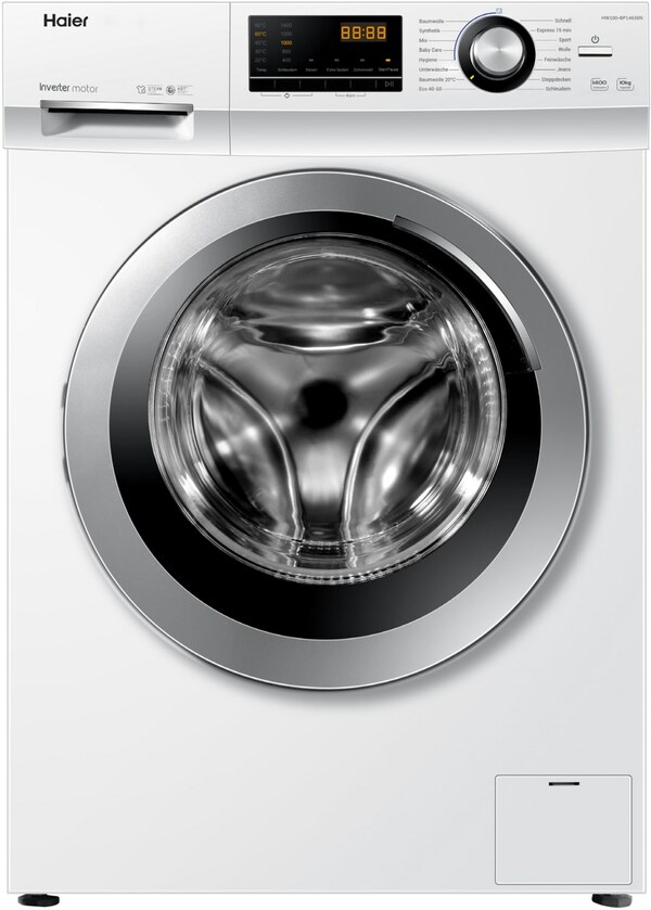 Bild 1 von HW100-BP14636N Stand-Waschmaschine-Frontlader weiß / A