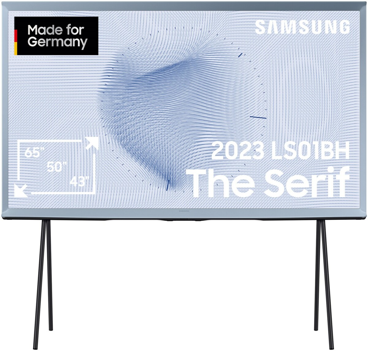 Bild 1 von GQ65LS01BHU The Serif (2023) 163 cm (65") QLED-TV cotton blue / F
