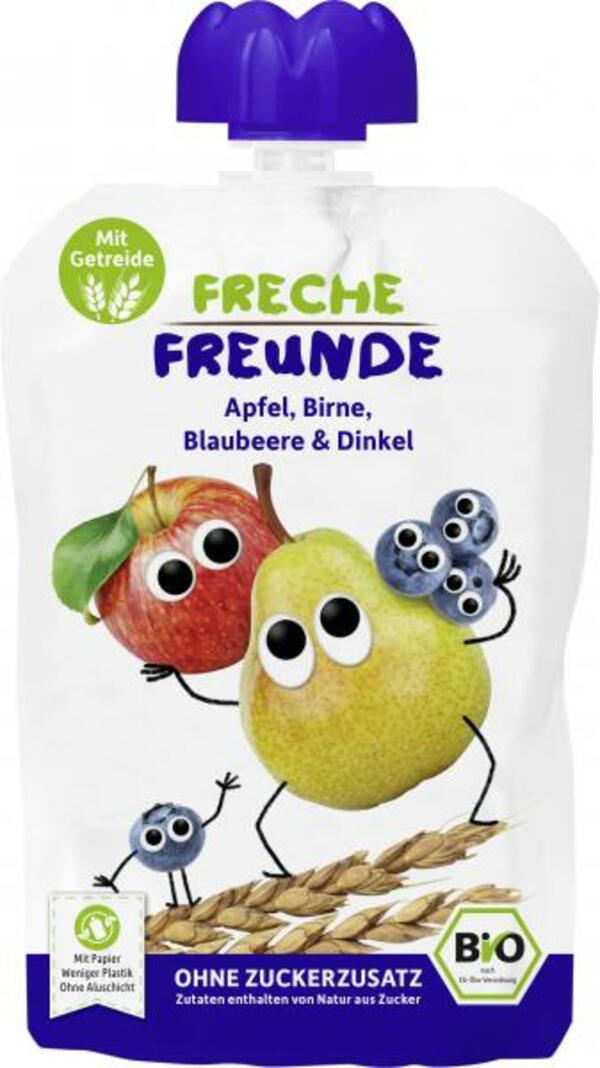 Bild 1 von Freche Freunde Quetschie Apfel-Birne-Blaubeere & Dinkel