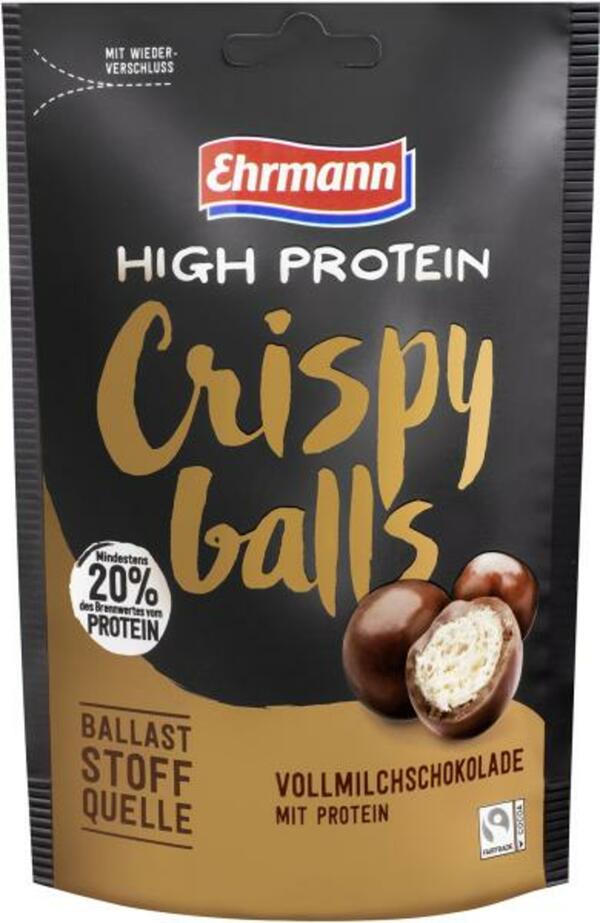 Bild 1 von Ehrmann High Protein Crispy Balls Vollmilchschokolade