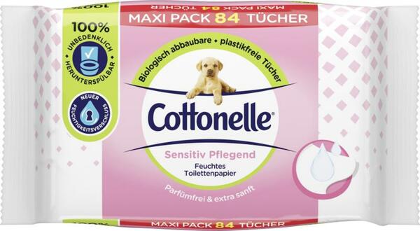 Bild 1 von Cottonelle Feuchtes Toilettenpapier Sensitiv Pflegend Maxi Pack