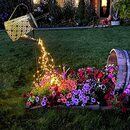 Bild 1 von Solar Gießkanne mit Lichterkette Solarlampen für Außen Gießkanne Art LED-Licht mit Schäferhaken, Gartendeko Solar Lichterketten Aussen mit IP67, Star Shower Garten Leuchten