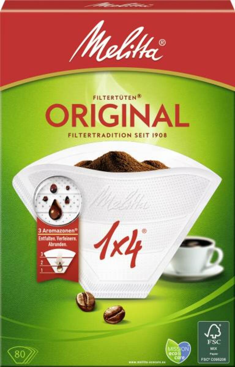Bild 1 von Melitta Filtertüten Weiß 1x4