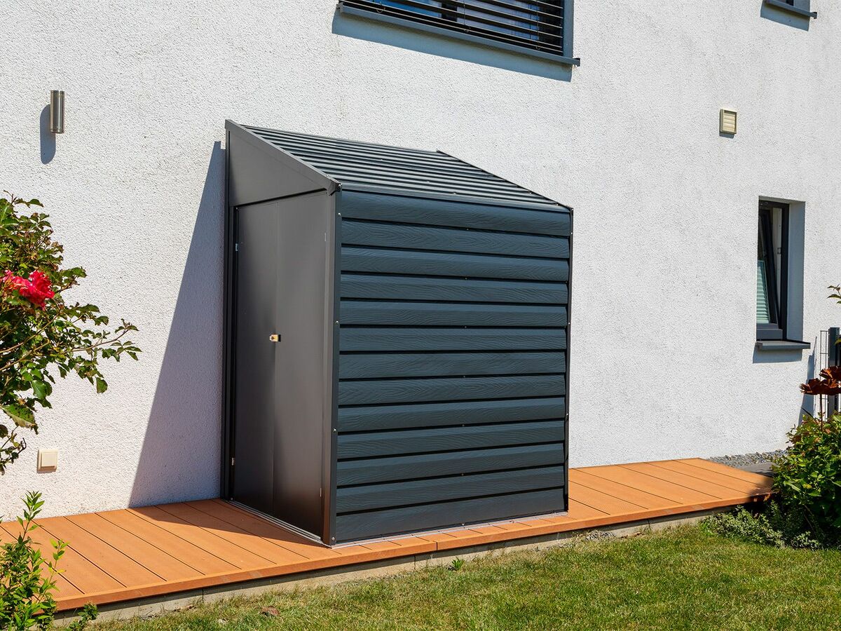 Bild 1 von Spacemaker USA Metallgerätehaus, mit Rückwand, auch freistehend nutzbar, mit Flügeltür