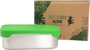 HOTZENBOX Sleek Brotdose Edelstahl mit Silikondeckel  Premium  Mini 800ml  Auslaufsicher plastikf