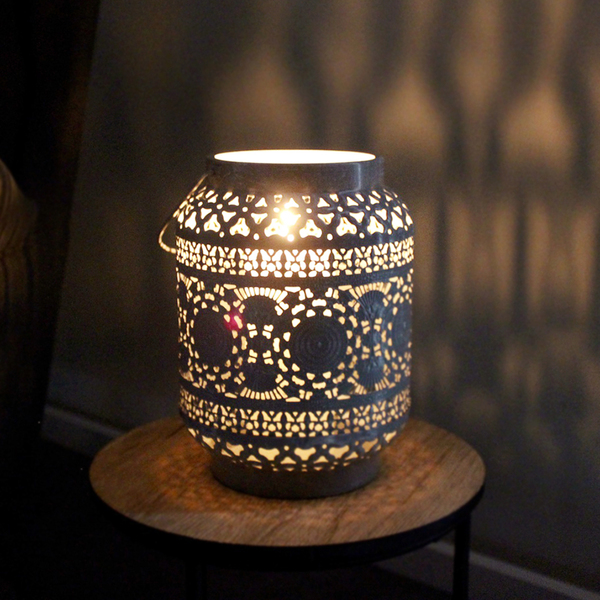 Bild 3 von Metall-Laterne Oriental 18x25cm Antik-Weiß