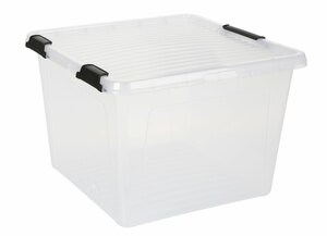 Scharnierbox mit Deckel ca. 40x27x40cm Transparent