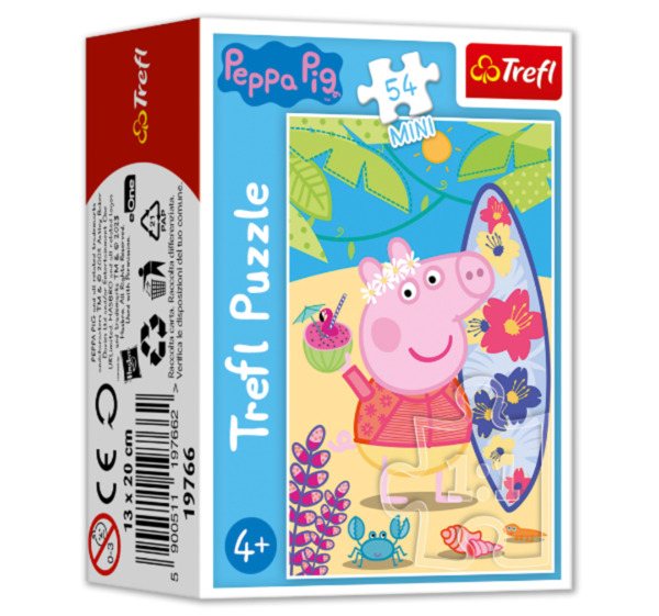 Trefl Puzzle In Legno Peppa Pig – 24 Pezzi Grandi Con Bordi Arrotondati, Per Bambini 3+, Ecologico FSC