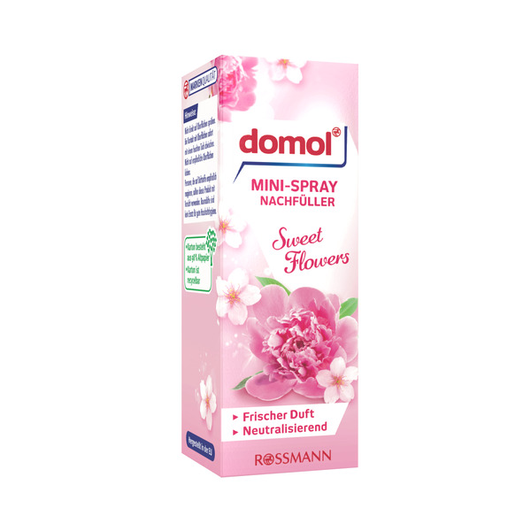 Bild 1 von domol Domol Mini Spray Nachfüller Sweet Flowers 25ml 3.56 EUR/100 ml