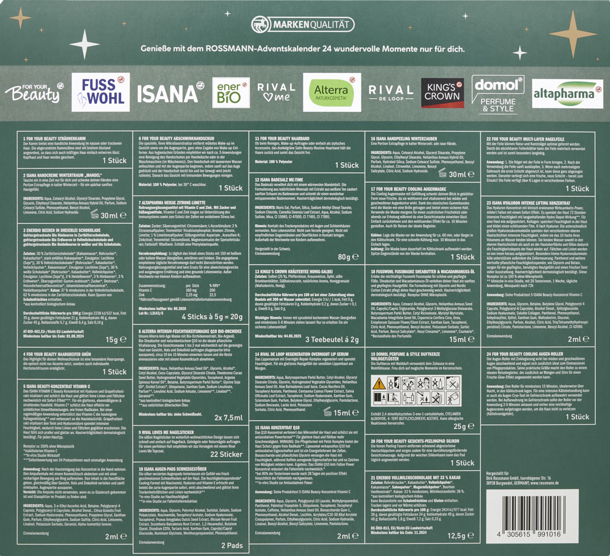 ROSSMANN Self Care Adventskalender 2023 Von ROSSMANN F r 21 99 Ansehen 