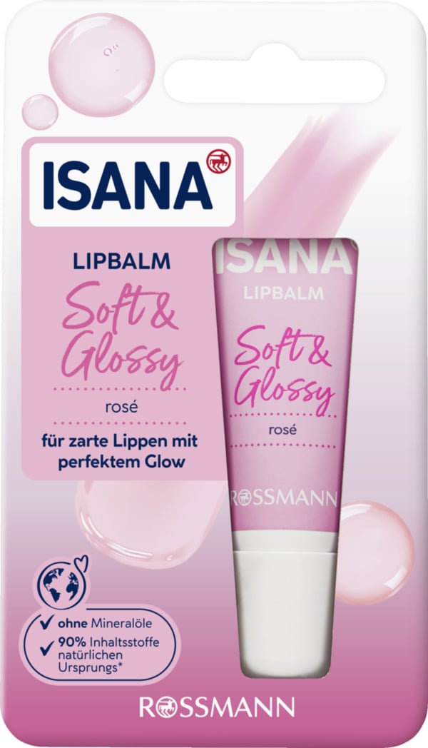 Bild 1 von ISANA Lipbalm Soft & Glossy rosé