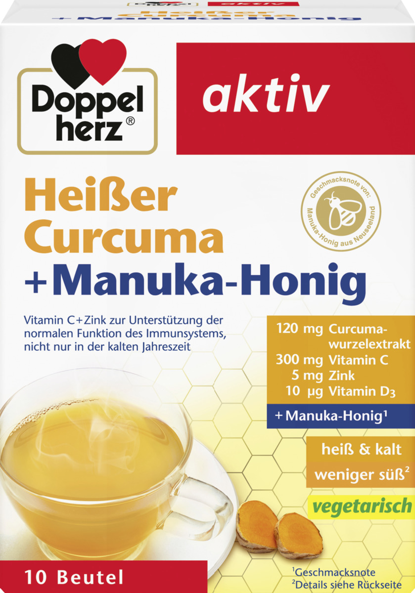 Bild 1 von Doppelherz aktiv Heißer Curcuma + Manuka-Honig