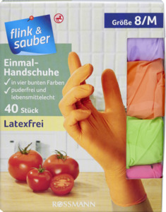 flink & sauber Einmal-Handschuhe Nitril bunt Gr. M