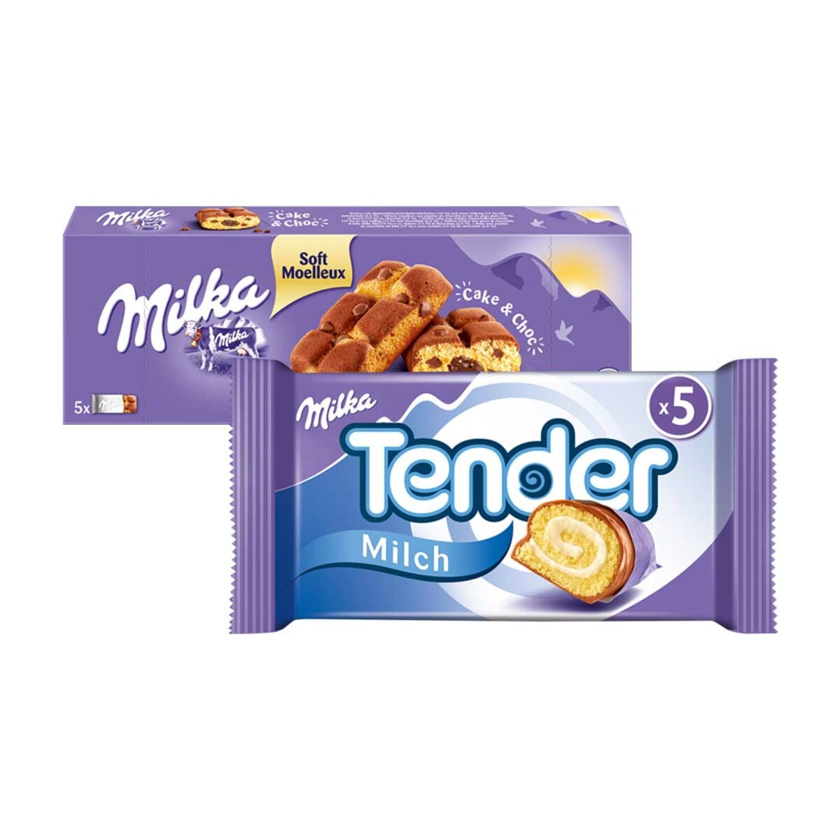 Merendina Milka Cake&Cioccolato - 175 G (confezione Da 4), Tortina Al Cioccolato Con Crema E Pepite