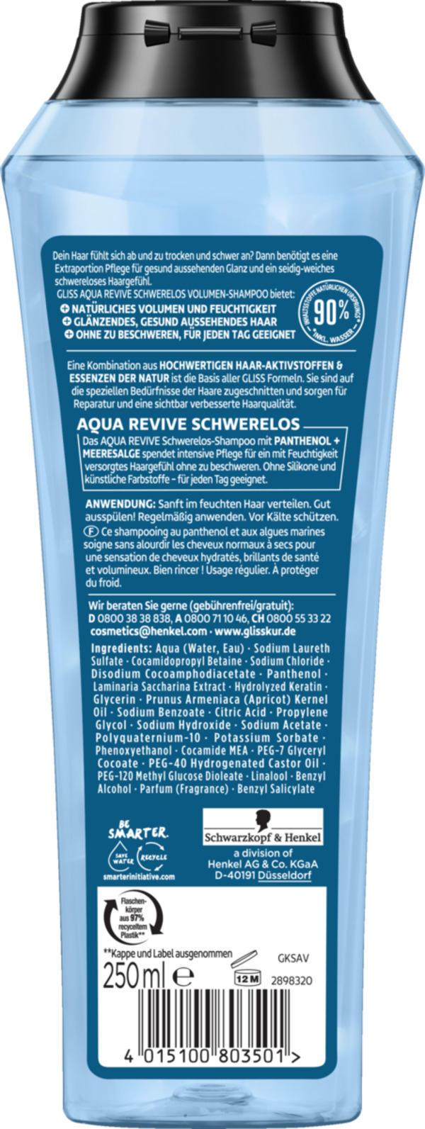 Bild 2 von Schwarzkopf Gliss Aqua Revive Schwerelos Volumen-Shampoo
