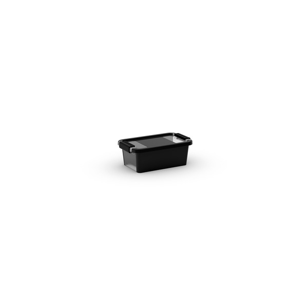 Bild 1 von Aufbewahrungsbox 'BI Box XS' schwarz/transparent 3 l, 26,5 x 16 x 10 cm