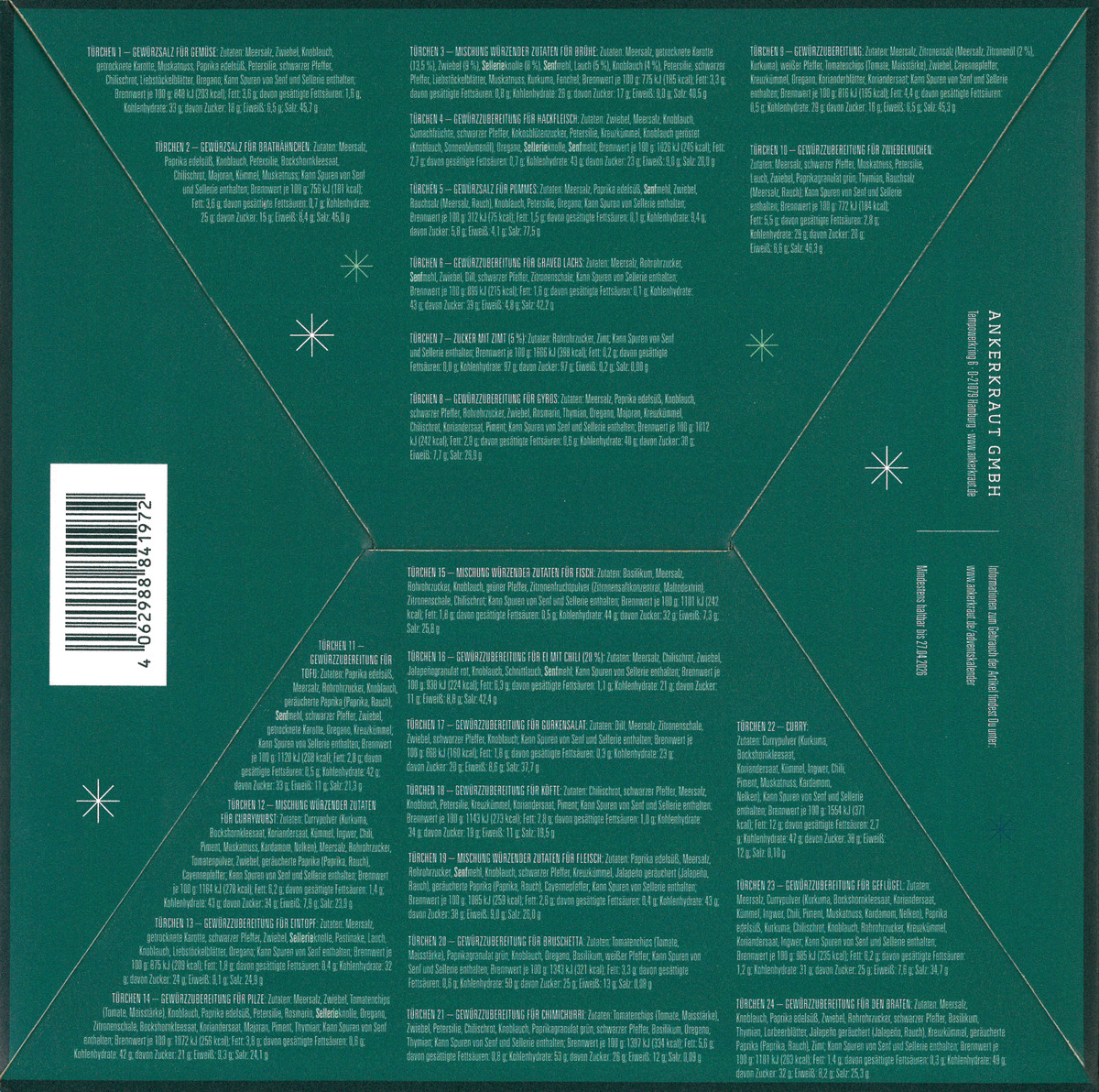 Bild 2 von Ankerkraut Gewürz Adventskalender 2023