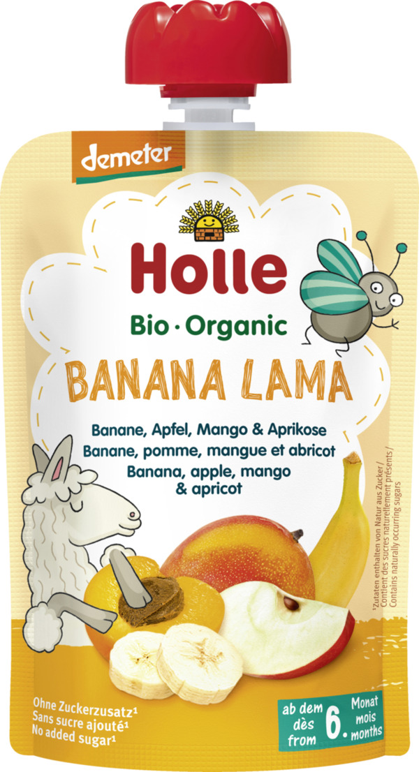 Bild 1 von Holle Banana Lama - Banane, Apfel, Mango & Aprikose ab dem 6. Monat