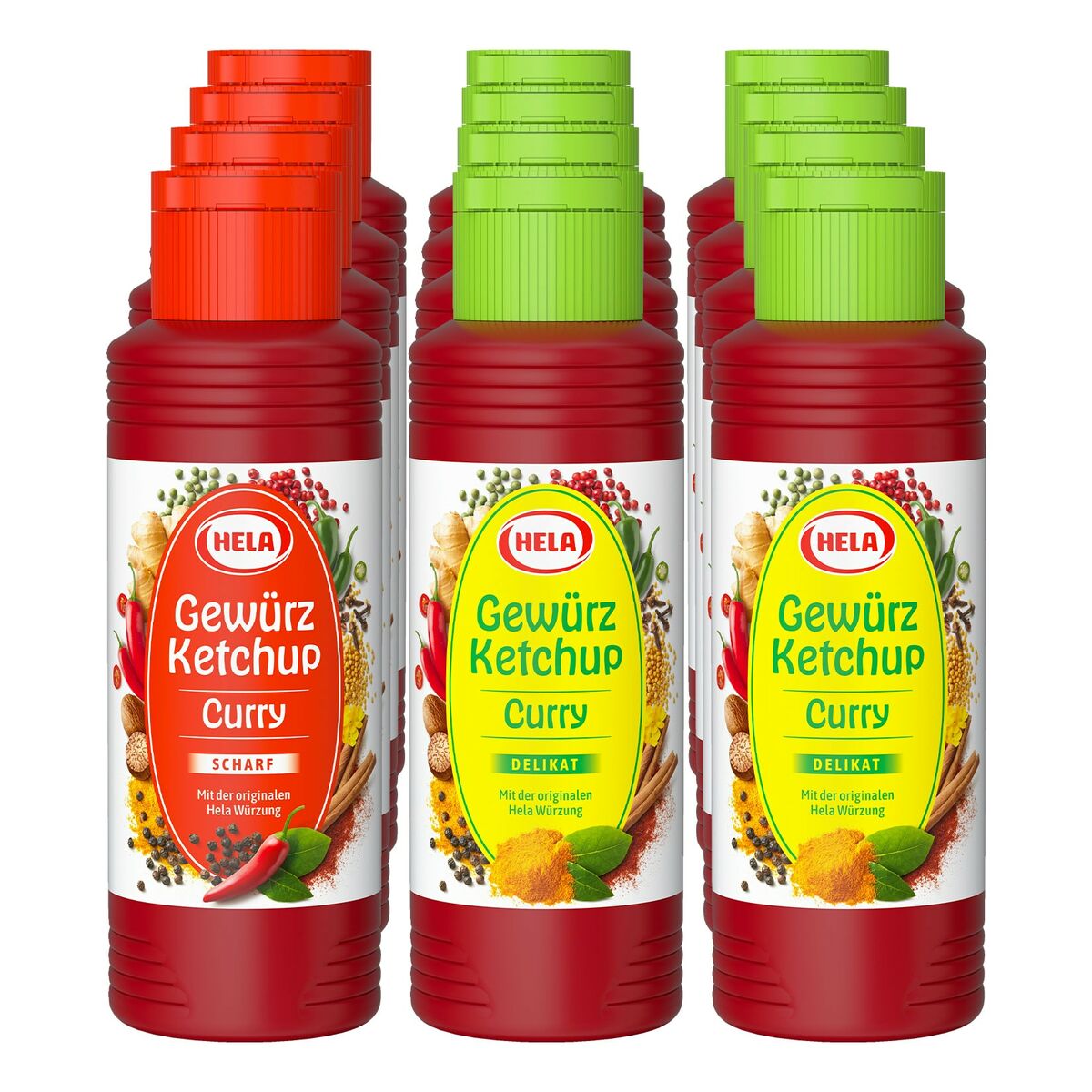 Bild 1 von Hela Curry Gewürzketchup 300 ml, verschiedene Sorten, 12er Pack