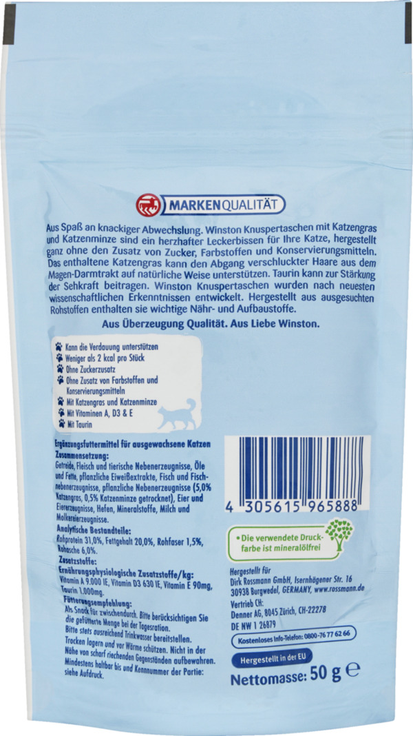 Bild 2 von Winston Knuspertaschen mit Katzengras & Katzenminze