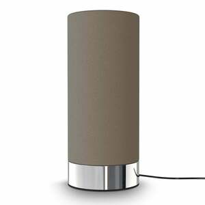 Tischleuchte Stoff Touchlampe dimmbar taupe