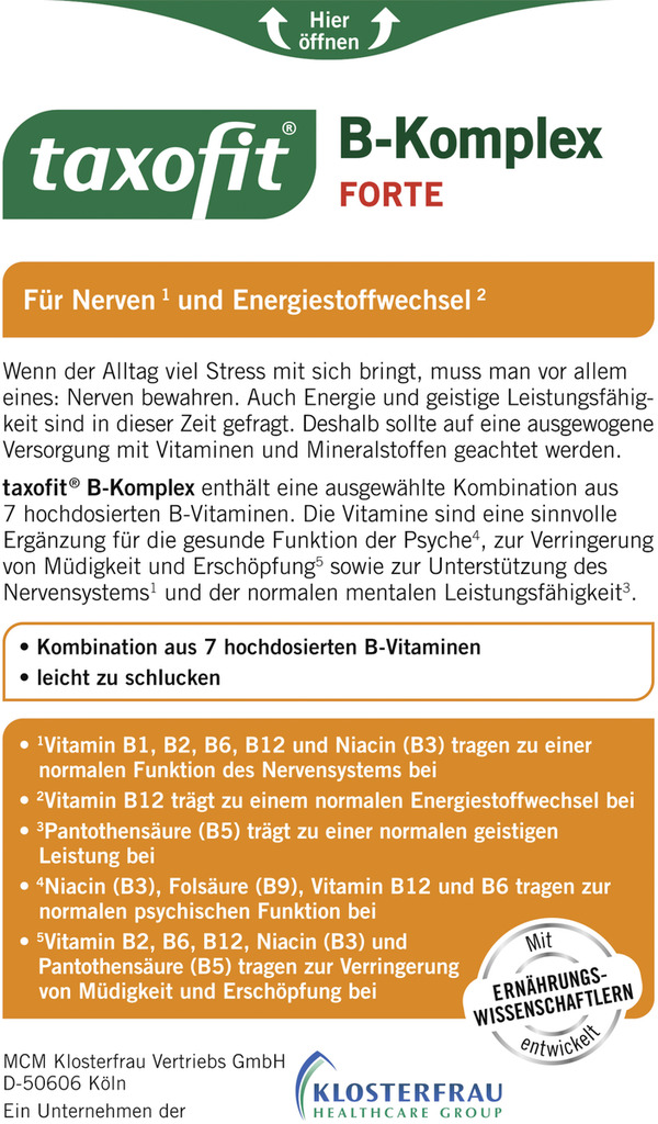 Bild 4 von taxofit B-Komplex Forte Tabletten