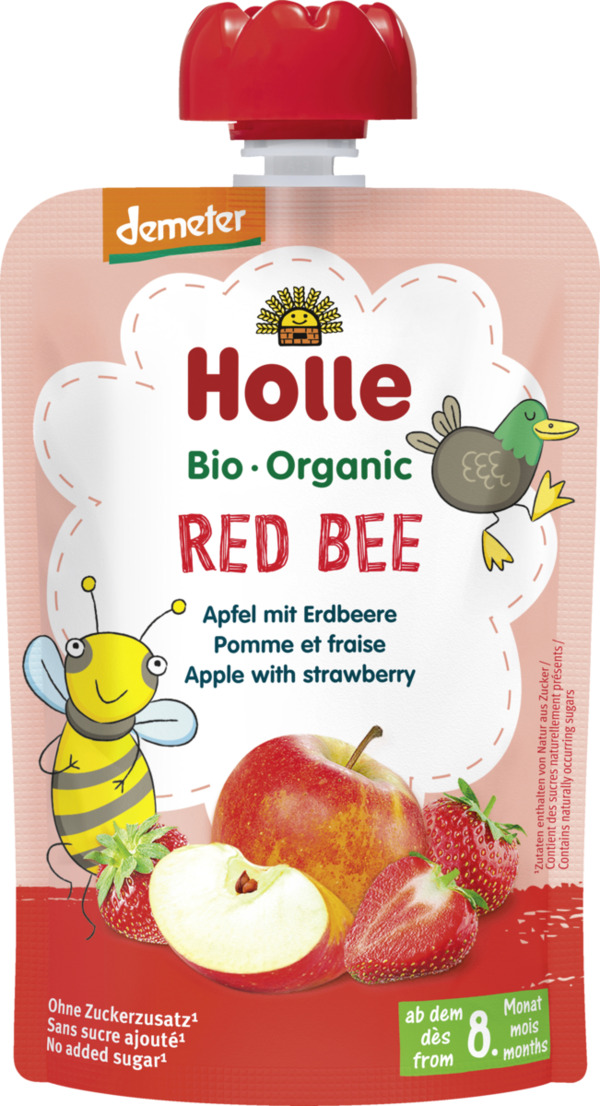 Bild 1 von Holle Red Bee - Apfel mit Erdbeere ab dem 8. Monat