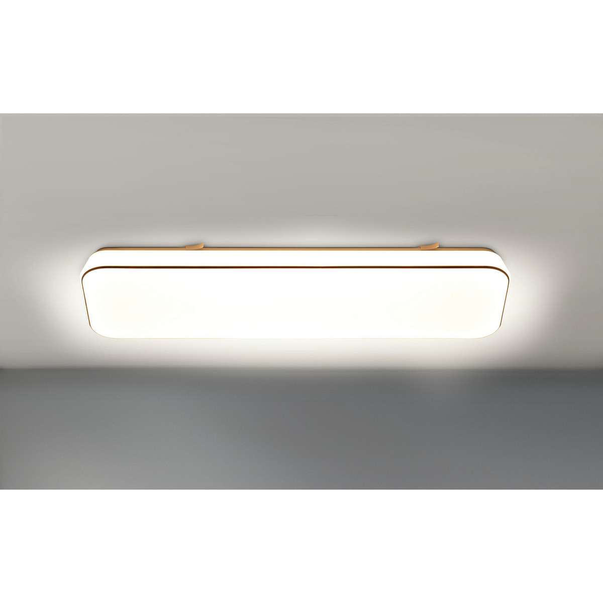 Bild 1 von LED-Deckenleuchte 'Square' weiß 60,5 x 18,5 x 6 cm, mit Sternen-Effekt 23 W, 2800 lm