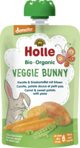 Holle Veggie Bunny - Karotte & Süsskartoffel mit Erbsen ab dem 6. Monat