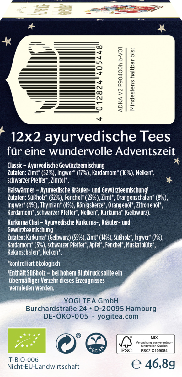 Bild 2 von Yogi Tea Bio Ayurvedischer Adventskalender 2023