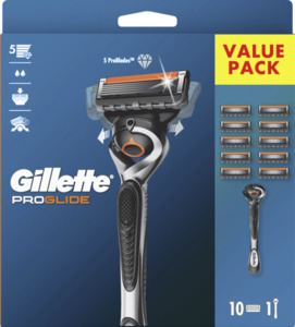 Gillette PROGLIDE Flexball Rasierer mit 10 Klingen Value Pack