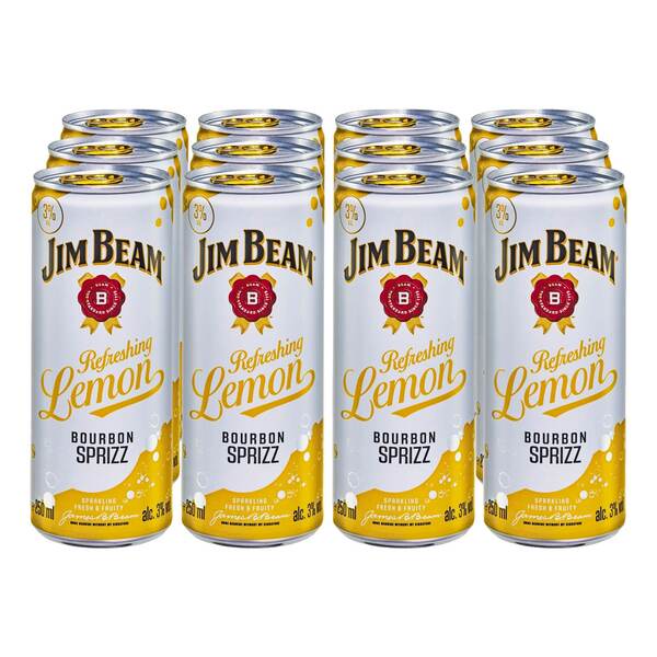 Bild 1 von Jim Beam Sprizz Lemon 3,0 % vol 0,25 Liter Dose, 12er Pack