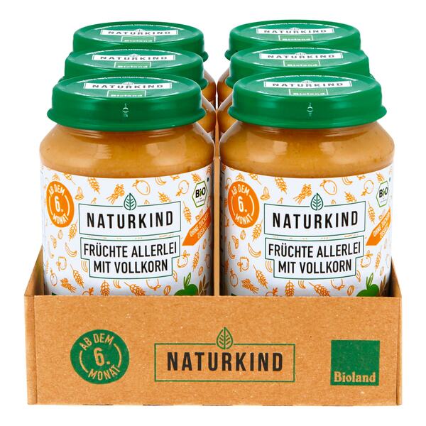 Bild 1 von NATURKIND Bio Früchte Allerei mit Vollkorn 190 g, 6er Pack