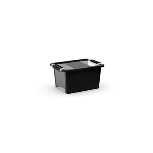 Aufbewahrungsbox 'BI Box S' schwarz/transparent 11 l, 36,5 x 26 x 19 cm