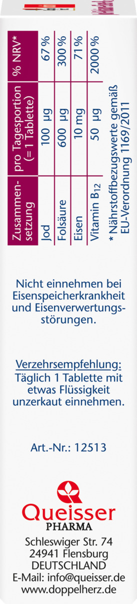 Bild 3 von Doppelherz akiv Jod + Folsäure + Eisen + B12 45 Mini-Tabletten