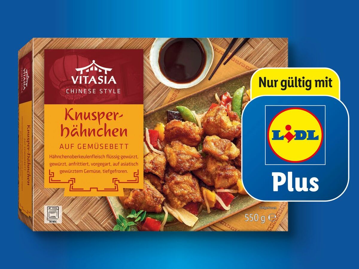 Vitasia Knusperhähnchen auf Gemüsebett von Lidl ansehen!