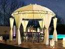 Bild 1 von Swing&Harmonie LED - Pavillon 350cm Lavo - mit Seitenwänden und LED Beleuchtung + Solarmodul Runder Gartenpavillon Partyzelt Gartenzelt Rund - versch. Ausführungen