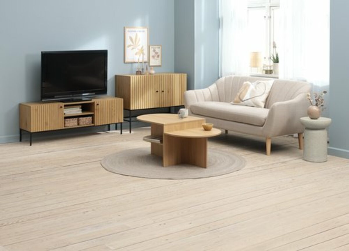 Bild 4 von Sofa EGEDAL 2.5-Sitzer beiger Stoff/eichefarben