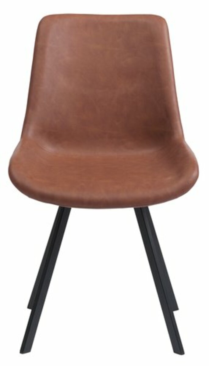 Bild 3 von Esszimmerstuhl HYGUM schwenkbar cognac Kunstleder/schwarz