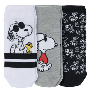 3 Paar Peanuts Sneaker-Socken im Set